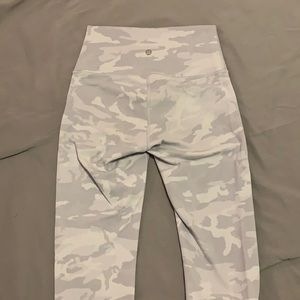 White Camo LULULEMON leggings